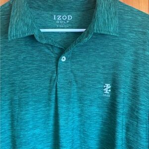 IZOD Golf Men’s Polo shirt. Size Large. Moisture Wick performance. Palm Green